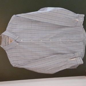 Blue slim fit button down shirt